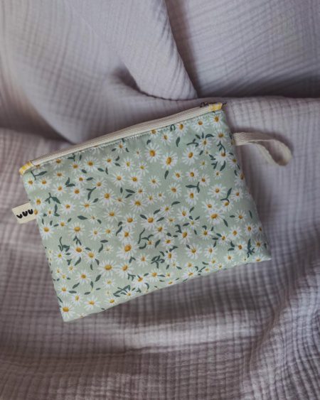 Solii : papatya desenli mini makyaj çantası