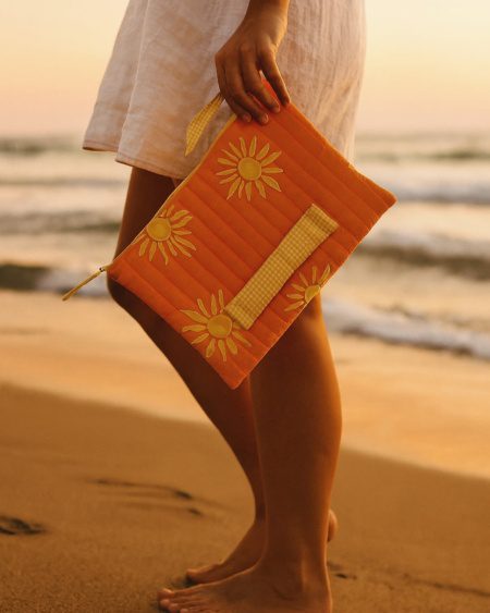 Minoa 05 / elyapımı pamuk ipad kılıfı clutch çanta